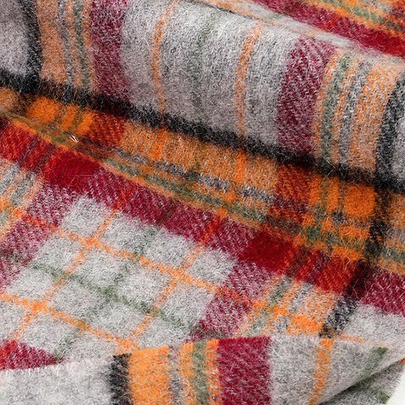 SKNSOFT Winter Wool Plaid Scarf for Men,Women Fashion Tartan Wrap Checkered Scarves - Image 3